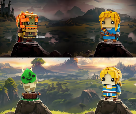 The Legend Of Zelda Building Brick Figures Zelda, Link, Korok, and Ganondorf custom figure Blocks Brickheads