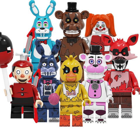 Custom FNAF Five Nights at Freddy Minifigures, Characters , Bonnie, Foxy and more