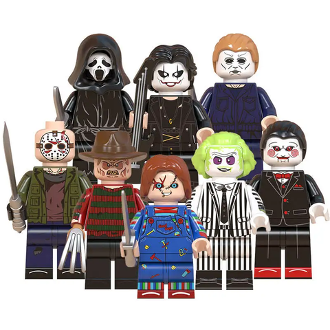 Custom Horror Minifigures. Freddy, Jason, Michael Meyers and more